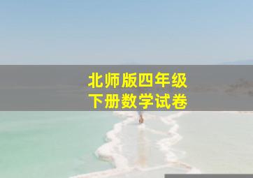 北师版四年级下册数学试卷