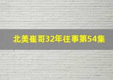 北美崔哥32年往事第54集