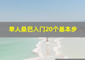 单人桑巴入门20个基本步