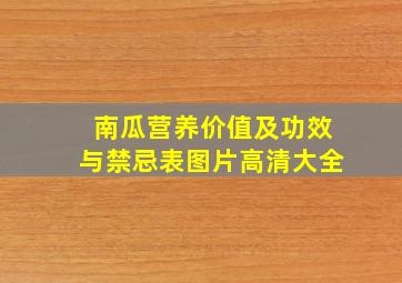 南瓜营养价值及功效与禁忌表图片高清大全