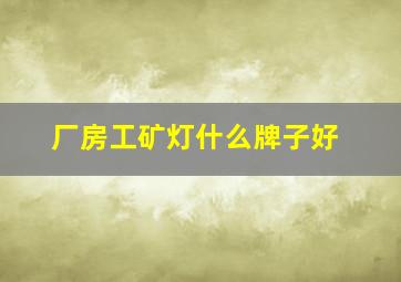 厂房工矿灯什么牌子好