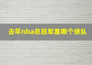 去年nba总冠军是哪个球队