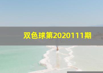 双色球第2020111期