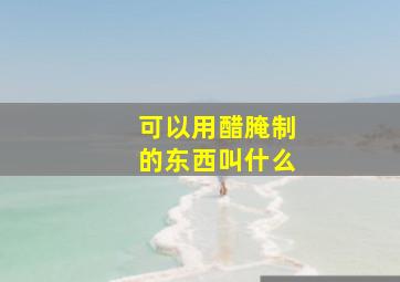 可以用醋腌制的东西叫什么