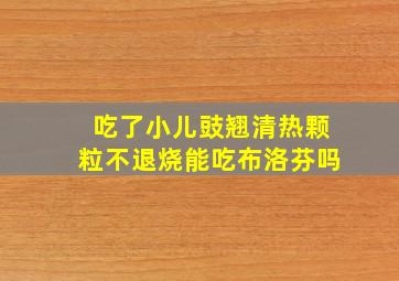 吃了小儿豉翘清热颗粒不退烧能吃布洛芬吗