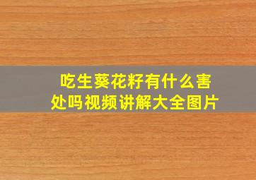 吃生葵花籽有什么害处吗视频讲解大全图片