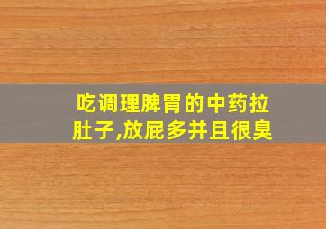 吃调理脾胃的中药拉肚子,放屁多并且很臭