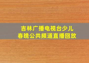 吉林广播电视台少儿春晚公共频道直播回放