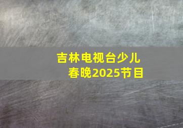 吉林电视台少儿春晚2025节目