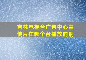 吉林电视台广告中心宣传片在哪个台播放的啊