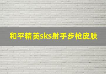 和平精英sks射手步枪皮肤