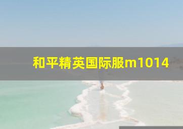 和平精英国际服m1014