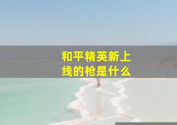 和平精英新上线的枪是什么