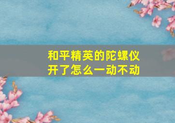 和平精英的陀螺仪开了怎么一动不动