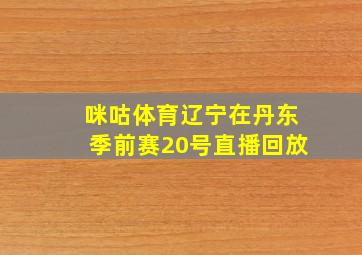 咪咕体育辽宁在丹东季前赛20号直播回放