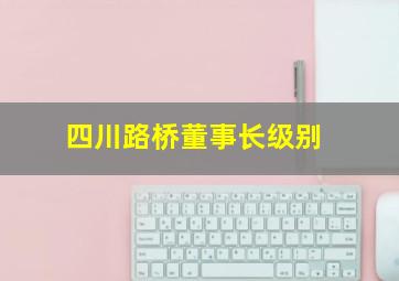 四川路桥董事长级别