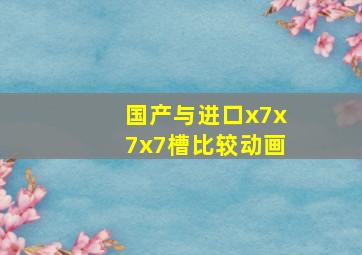 国产与进口x7x7x7槽比较动画