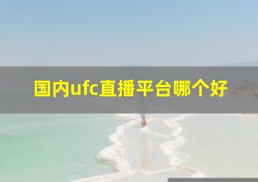 国内ufc直播平台哪个好