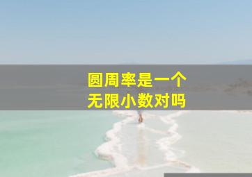 圆周率是一个无限小数对吗