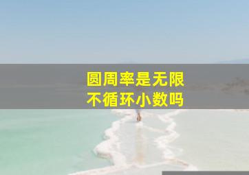 圆周率是无限不循环小数吗