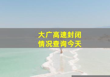 大广高速封闭情况查询今天