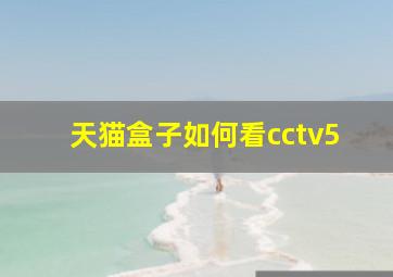 天猫盒子如何看cctv5