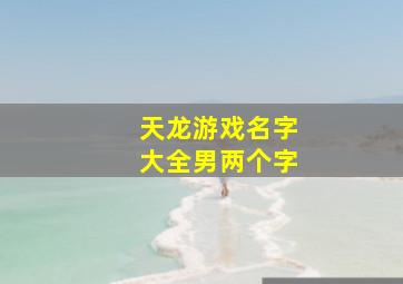 天龙游戏名字大全男两个字