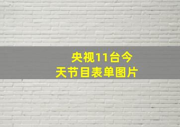 央视11台今天节目表单图片