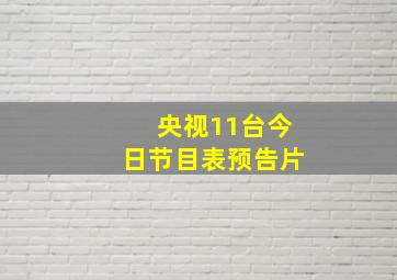 央视11台今日节目表预告片