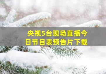 央视5台现场直播今日节目表预告片下载