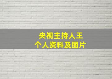 央视主持人王个人资料及图片