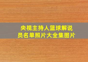 央视主持人篮球解说员名单照片大全集图片