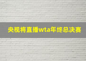 央视将直播wta年终总决赛