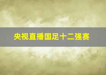 央视直播国足十二强赛