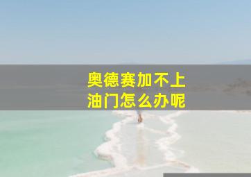 奥德赛加不上油门怎么办呢