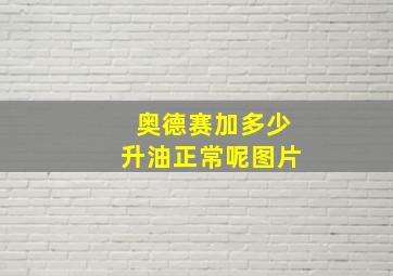 奥德赛加多少升油正常呢图片