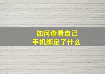 如何查看自己手机绑定了什么