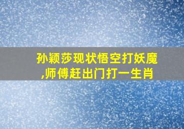 孙颖莎现状悟空打妖魔,师傅赶出门打一生肖