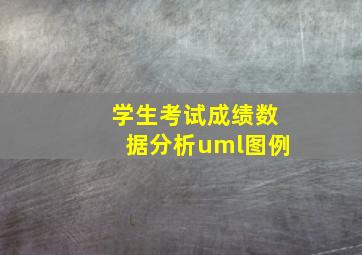 学生考试成绩数据分析uml图例