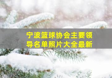 宁波篮球协会主要领导名单照片大全最新