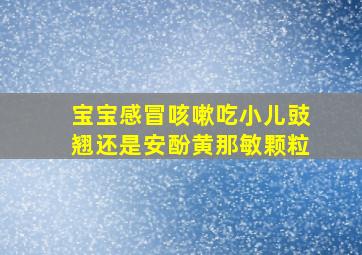 宝宝感冒咳嗽吃小儿豉翘还是安酚黄那敏颗粒