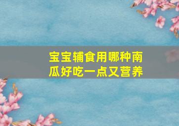 宝宝辅食用哪种南瓜好吃一点又营养