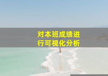 对本班成绩进行可视化分析