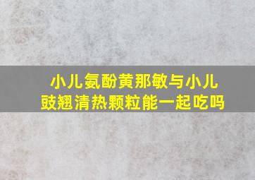 小儿氨酚黄那敏与小儿豉翘清热颗粒能一起吃吗