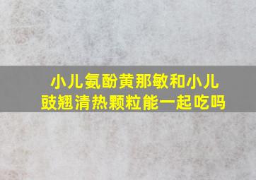 小儿氨酚黄那敏和小儿豉翘清热颗粒能一起吃吗