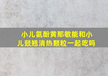 小儿氨酚黄那敏能和小儿豉翘清热颗粒一起吃吗