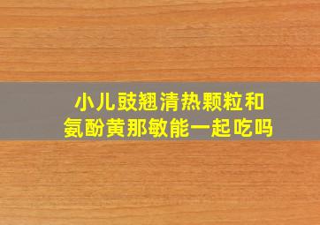 小儿豉翘清热颗粒和氨酚黄那敏能一起吃吗