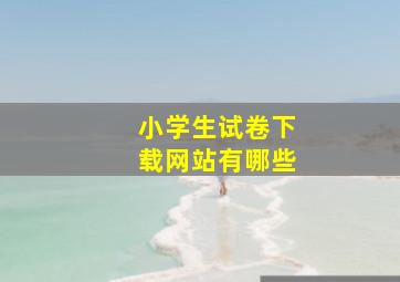 小学生试卷下载网站有哪些