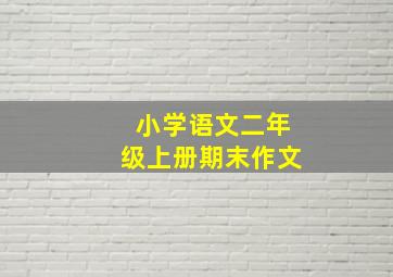 小学语文二年级上册期末作文