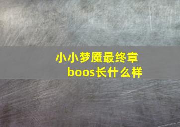 小小梦魇最终章boos长什么样